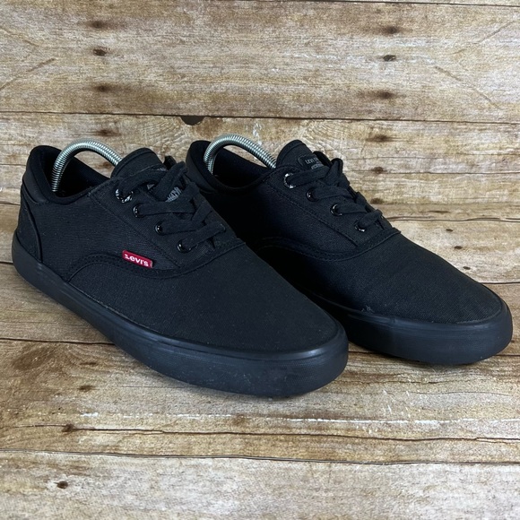 Levi’s Size 8 Mens Sneakers Low Top Black - Picture 5 of 14